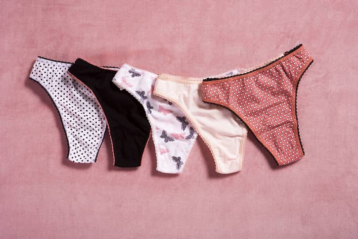 Underwear isolated on pink background