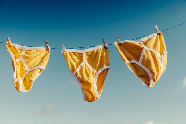 Underwear on a washing line